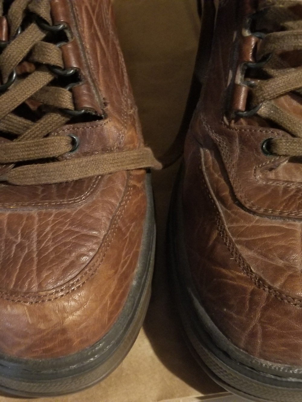 Mephisto Brown Leather Lace-Up Oxfords
